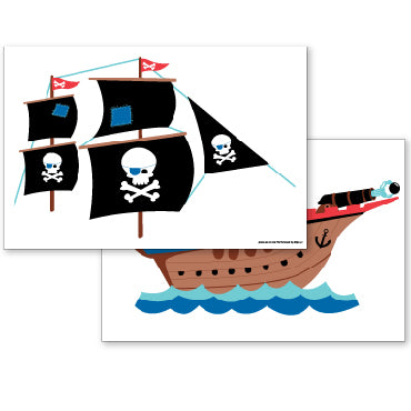 forwalls muurstickers piratenschip