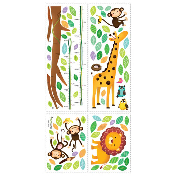 decowall muursticker tak lengtemeter kleine aapjes en dieren