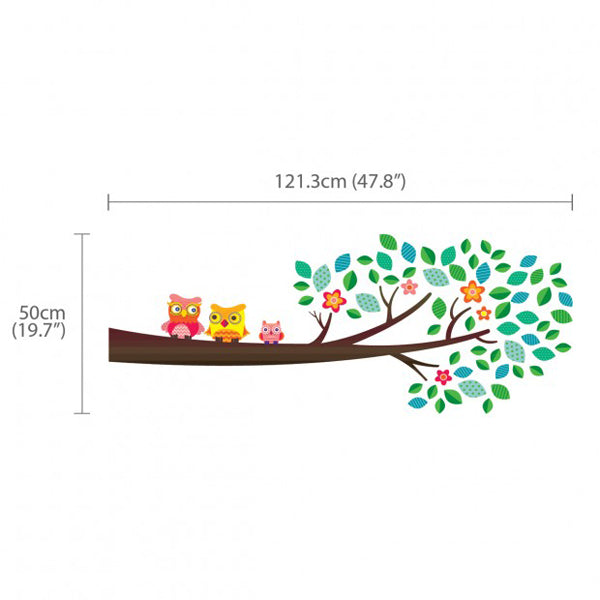 decowall muursticker tak met uiltjes en dieren