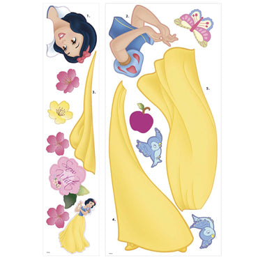 disney roommates muurstickers disney sneeuwwitje xxl met diamanten