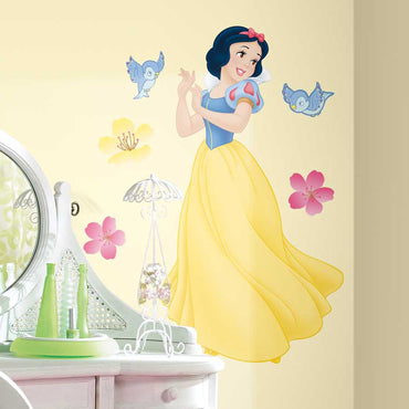 disney roommates muurstickers disney sneeuwwitje xxl met diamanten