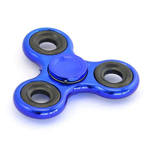 fidget hand spinner metallic blauw