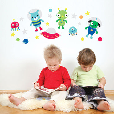 forwalls muurstickers dieren in de ruimte