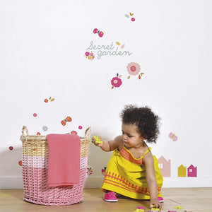 lilipinso muurstickers bloemen huisjes en vlinders