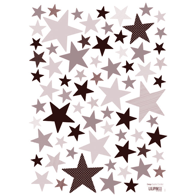 lilipinso muurstickers sterren superstar grey remix