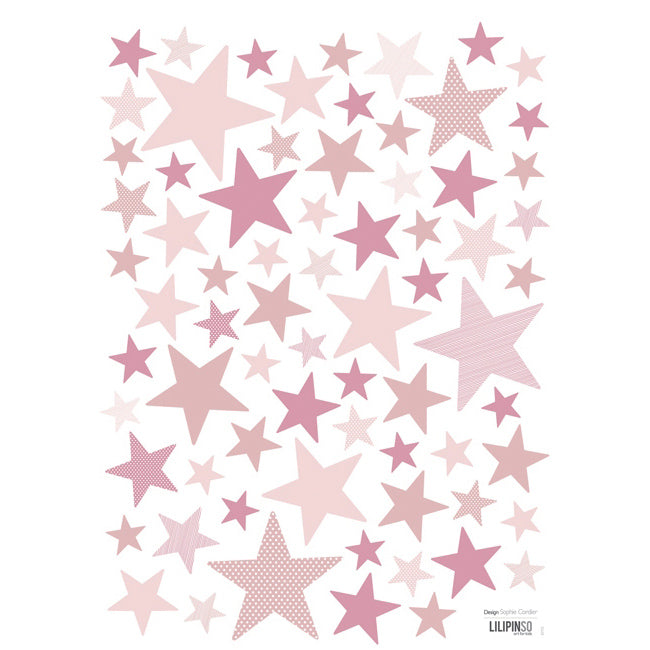lilipinso muurstickers sterren superstar pink angie