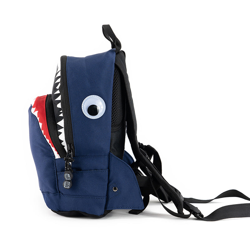 pick & pack kinderrugzak haai navy s zijkant