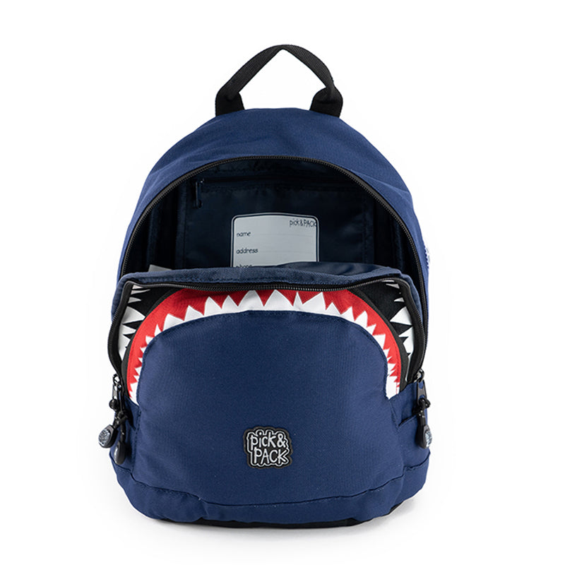 pick & pack kinderrugzak haai navy s binnenkant