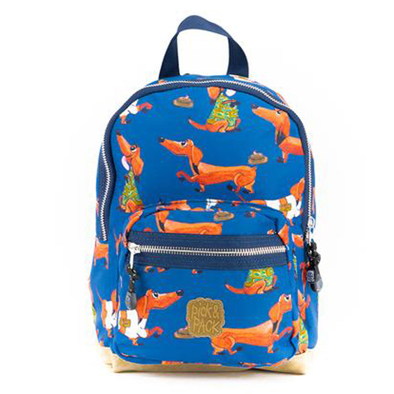 pick & pack kinderrugzak teckels blauw s