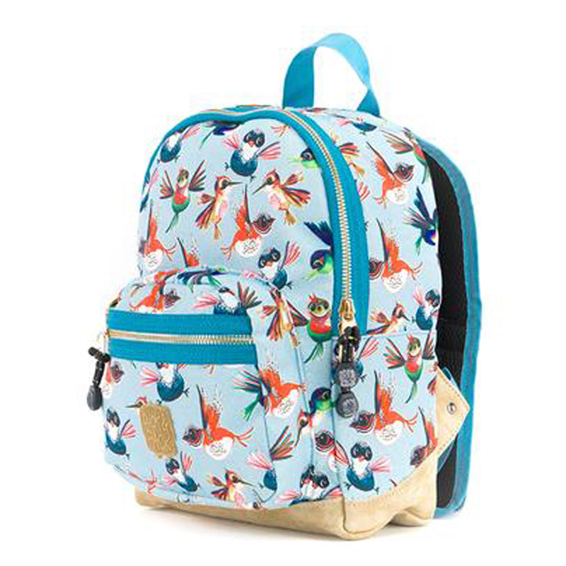 pick & pack kinderrugzak vogels blauw s