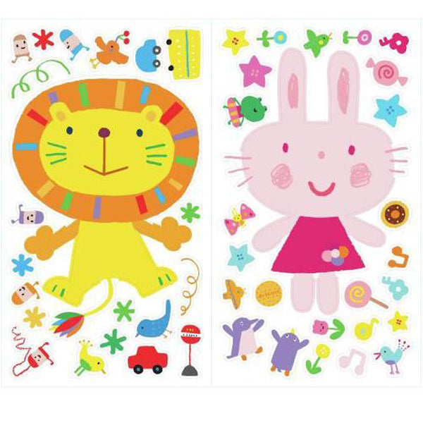 roommates muurstickers lazoo animals