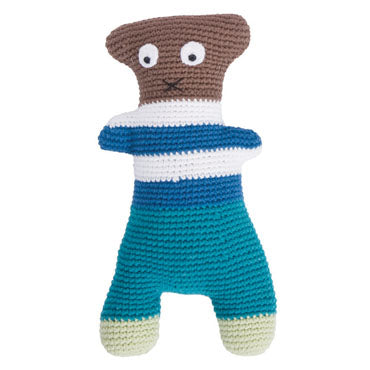 sebra gehaakte knuffel crazy teddy blue brown