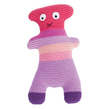 sebra gehaakte knuffel crazy teddy pink